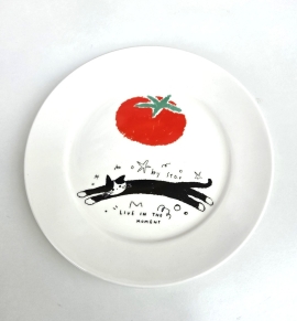 애옹이 야옹이접시 귀여운 고양이접시 생일선물 20cm