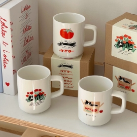 애옹이 야옹이 3종 손잡이 머그컵 귀여운 고양이 머그잔 330ml