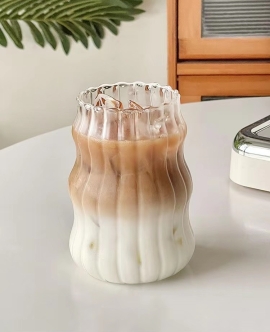 클라우드 구름 플리츠컵 예쁜잔 집들이선물 내열유리컵 500ml