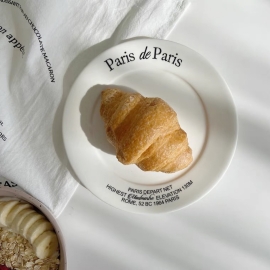 파리디에 레터링 접시 원형 브런치 홈카페 이쁜 귀여운접시 20cm