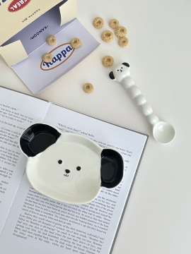 귀여운 강아지접시 플레이팅 세라믹 도자기