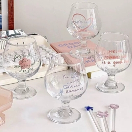 레터링 4종 와인잔 감성 하트와인잔 선물 예쁜컵 350ml