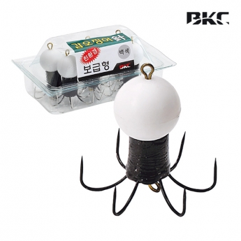 백경 쭈꾸미 바늘 애자 6개 세트 백색 BK-981