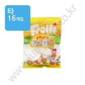 (타) 트롤리 계란후라이 모양 젤리 100g(16입 입수변경)