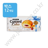 (박스) 롯데 프리미엄 카스타드 케이크 치즈&라즈베리 150g