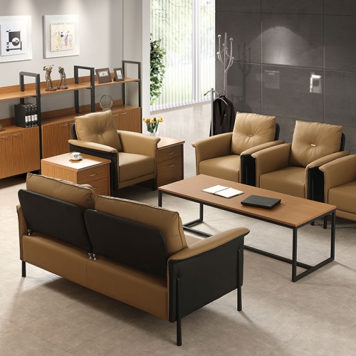 하이퍼스 라페 인조가죽 소파(브라운)