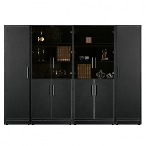 하이퍼스 가죽 반유리장 세트