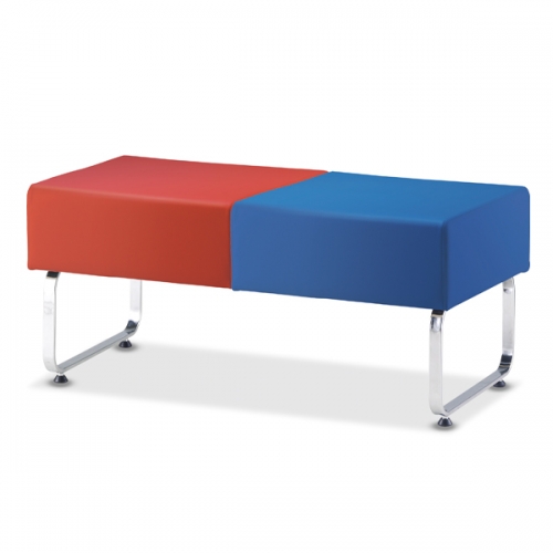 큐브 2인용 로비 스툴 의자