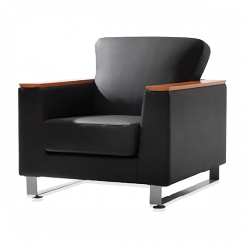 비츠 가죽 시리즈 목재 팔걸이 사무용 중역 소파