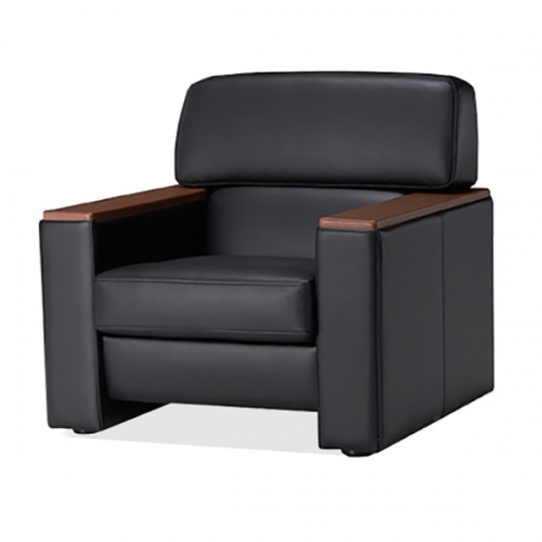 비츠 가죽 시리즈 목재 팔걸이 사무용 중역 소파
