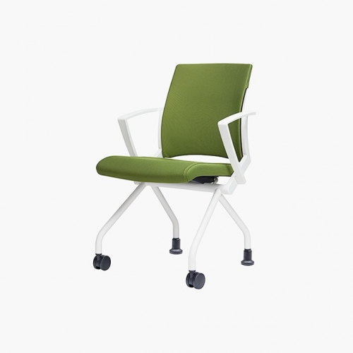 파트라 CCB53AU-WH 큐브 팔유 패딩 반고정 회의용 의자