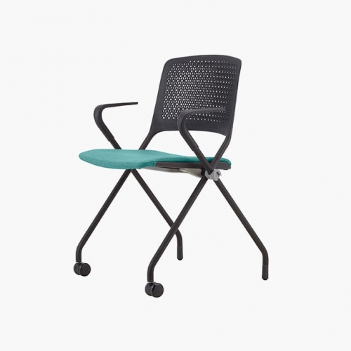 파트라 CPY53AS 폴리 팔유 타공 패딩 반고정 회의용 의자