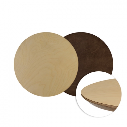 하이퍼스 내추럴/월넛 자작나무 빗각 원형 상판(25T)