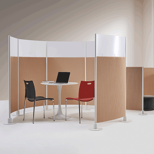 플랜맥스 템바파티션 라운드형 NMC-1013G 상부아크릴 (높이1289mm)