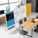 플랜맥스 듀얼 플렉스 월 3 이동식 양면 파티션 칠판 TJ-0817FM