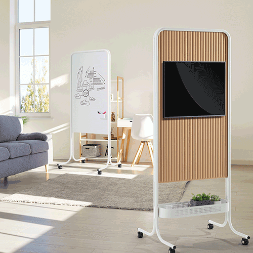 플랜맥스 듀얼 플렉스 월 3 이동식 양면 파티션 칠판 TJ-0817TM