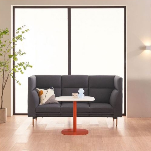 리바트오피스 누트 3인 소파 하이백