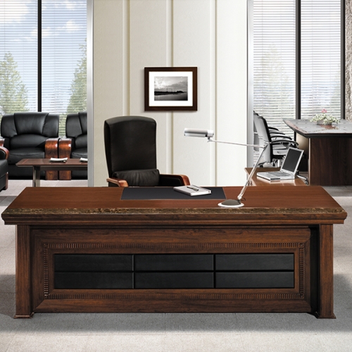 WD-703 노투스 라이트월넛 중역용 책상