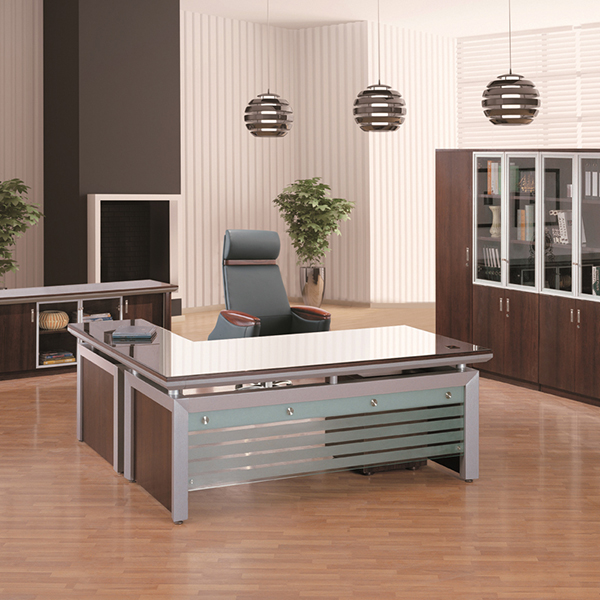 산토스 유리 중역 책상