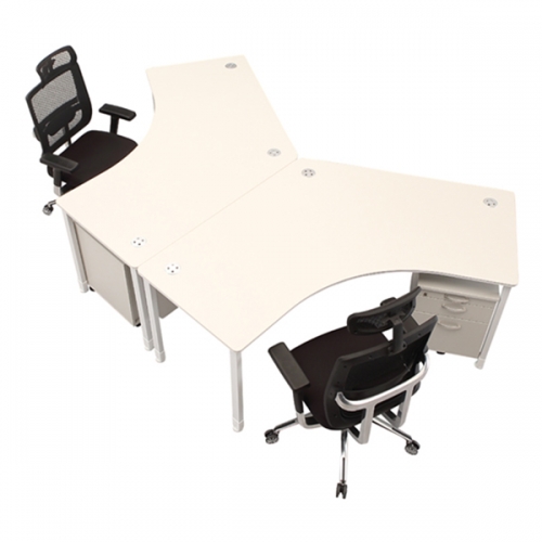 믹스 120도 사무용책상 2인