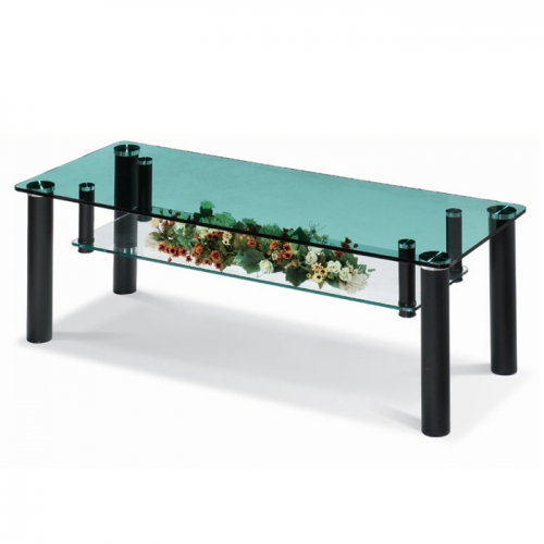 하이퍼스 그린유리 소파 탁자(선반형)