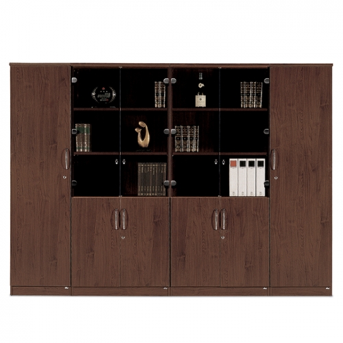 하이퍼스 월넛 7시리즈 반유리장 세트