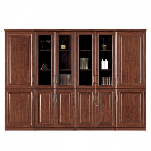 하이퍼스 월넛 3시리즈 반유리장 세트