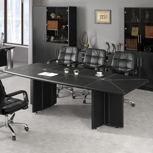 하이퍼스 가죽 보트형 회의용 테이블