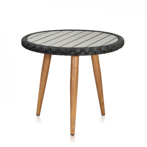 하이퍼스인 밀키 라탄 수지목 원형테이블