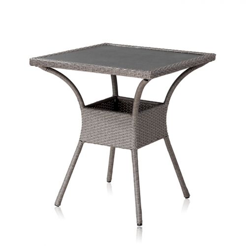 하이퍼스인 셀레나 라탄 강화유리 사각테이블