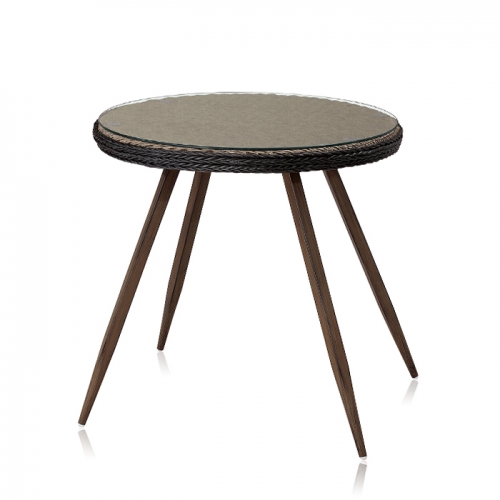 하이퍼스인 이렌느 라탄 강화유리 원형테이블