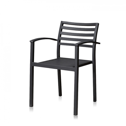 하이퍼스인 테라스 블랙 알루미늄 의자