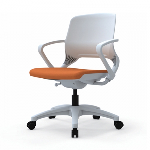 LC-300W- 루시 화이트 패드무 회전형 회의용 의자