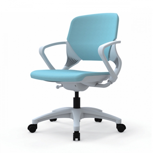 LC-300W- 루시 화이트 패드유 회전형 회의용 의자