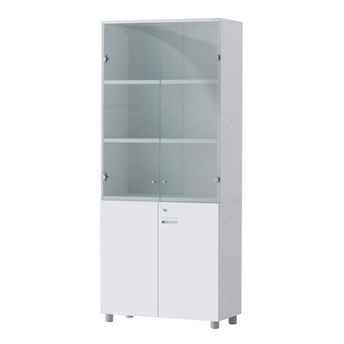 비츠 5단 유리장 (3단 유리/2단 도어)