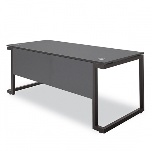 마젠타 블랙프레임 일자형 책상