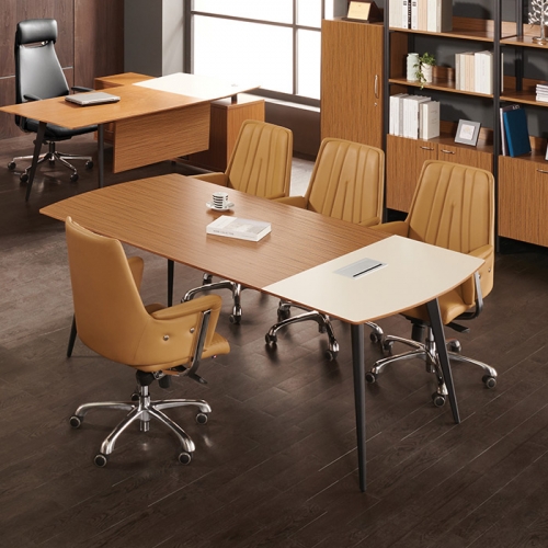 하이퍼스 티크 마이스터 회의용 탁자(투톤, 배선덮개 포함)