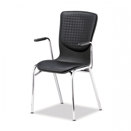 뉴클래식 팔유 고정 회의용 의자