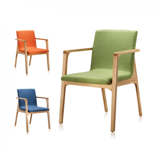 하이퍼스인 레토 원목 패브릭 의자