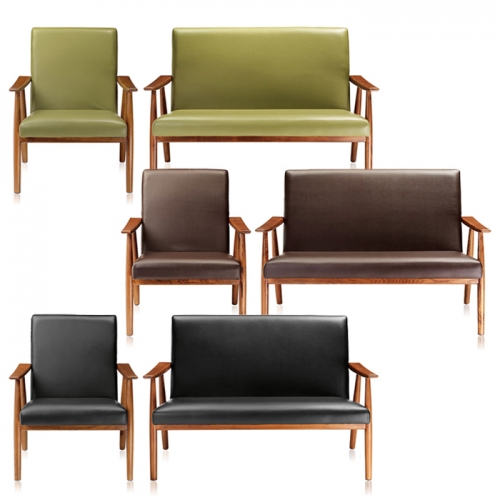 하이퍼스인 사브리나 원목 인조가죽 소파시리즈