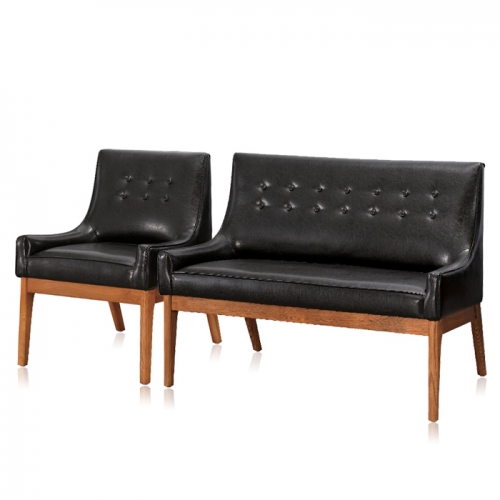 하이퍼스인 코튼베이 원목 인조가죽 소파 시리즈