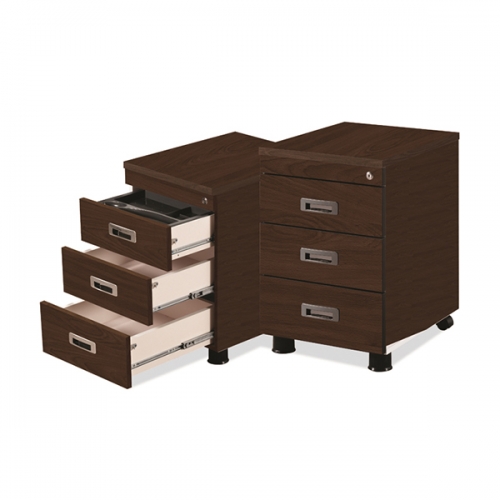 월넛 3단 이동서랍