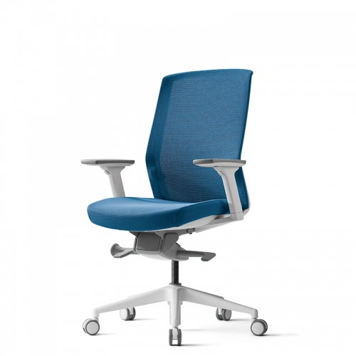 베스툴 J1G 화이트 J1G110MW 메쉬 미들백 사무용 의자