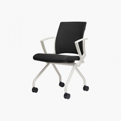 파트라 CCB43AU-WH 큐브 팔유 패딩 캐스터 회의용 의자