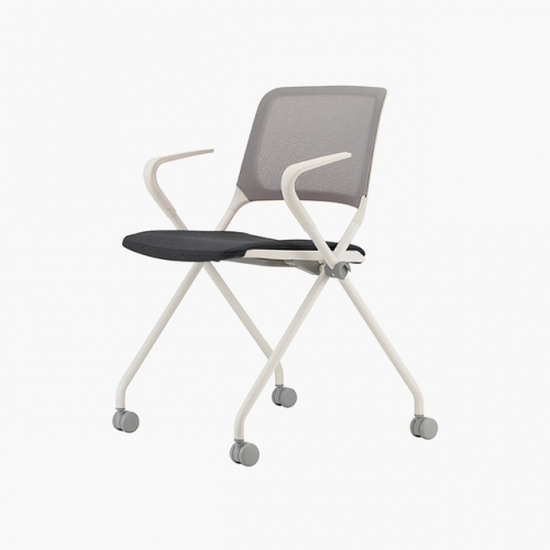 파트라 CPY43AMS-WH 폴리 팔유 메쉬 패딩 캐스터 회의용 의자