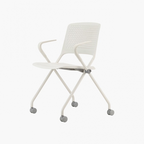 파트라 CPY43A-WH 폴리 팔유 타공 캐스터 회의용 의자