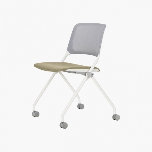 파트라 CPY43MS-WH 폴리 팔무 메쉬 패딩 캐스터 회의용 의자