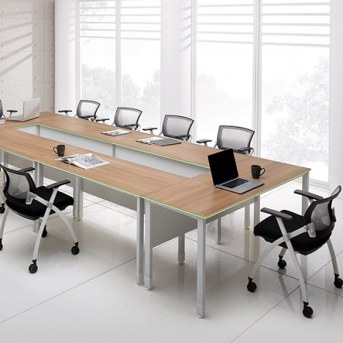 플렉스 시리즈 D타입 투톤 연결형 회의용 테이블