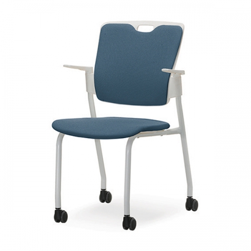 코나 화이트 스타킹 패브릭 회의용 의자