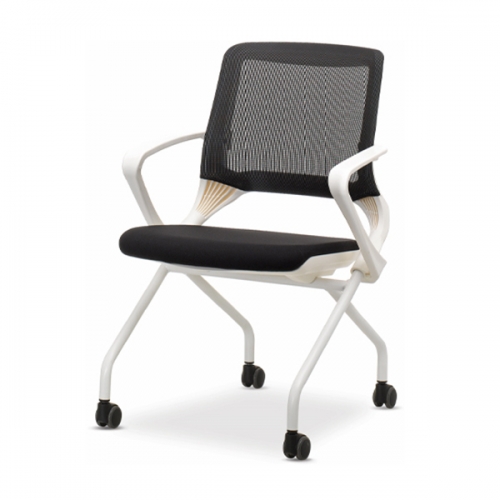 500W-A 루시 화이트 팔유 폴딩형 회의용 의자